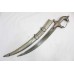 Sword Dagger Knife Silver Koftgiri Damascus Steel Blade Horse Face Handle D13